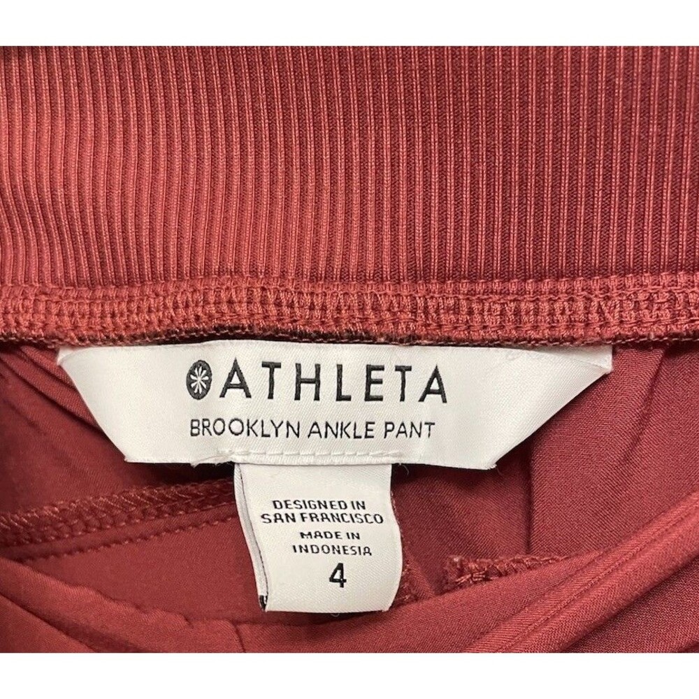 Athleta Size 4 Brooklyn Mid Rise Legacy Ankle Pant Canyon Red - Picture 4 of 7